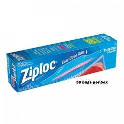 Zip Loc Large Freezer Bags, 50 ct box