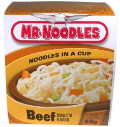 Mr Noodles in a Cup, Beef 12x64g