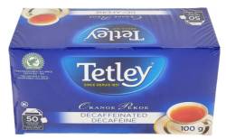 Tetley, Decaffeinated Orange Pekoe, 50 Tea Bags (New size)